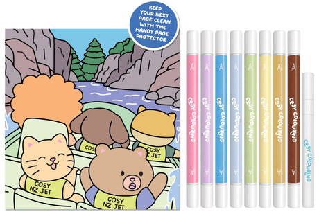 Hinkler: Cosy Colouring Art Kit - Kiwi Adventures