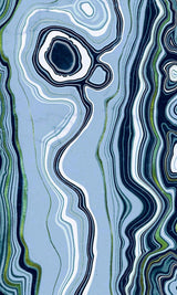 Blue Agate (Blank Lined Journal)