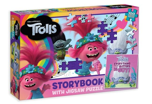 Trolls: Storybook with Jigsaw Puzzle (Dreamworks: 100 Pieces)