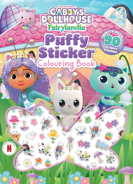 Gabby's Dollhouse Fairylandia: Puffy Sticker Colouring Book (DreamWorks)