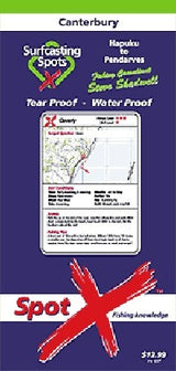 Spot X Canterbury Surfcasting Map