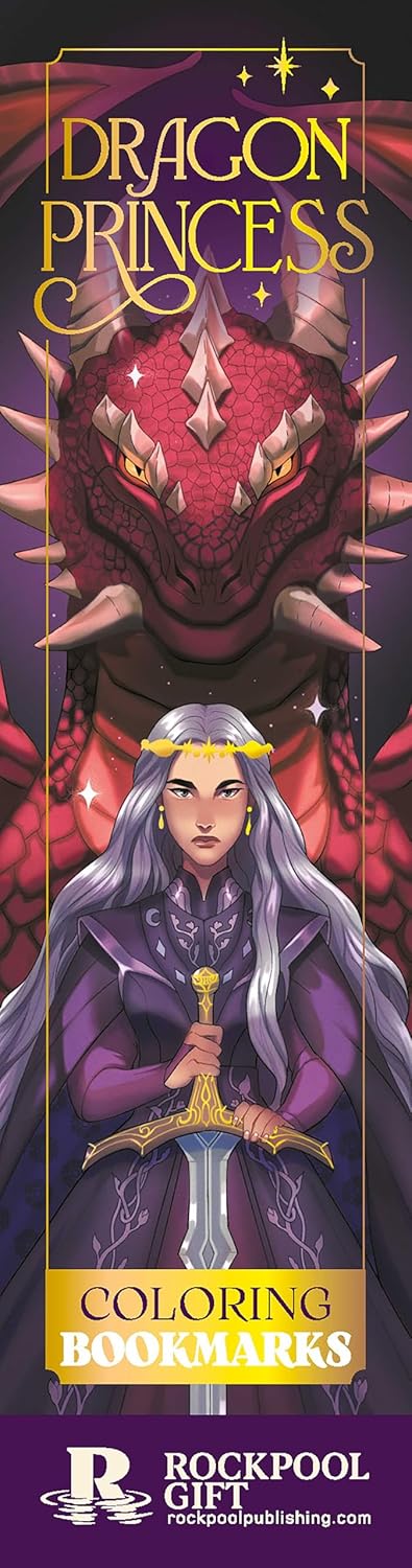 Dragon Princess Coloring Bookmarks