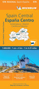 Spain Central, Extremadura, Castilla-La Mancha, Madrid - Michelin Regional Map 576