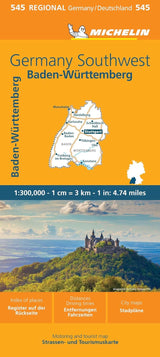 Germany Southwest - Michelin Regional Map 545