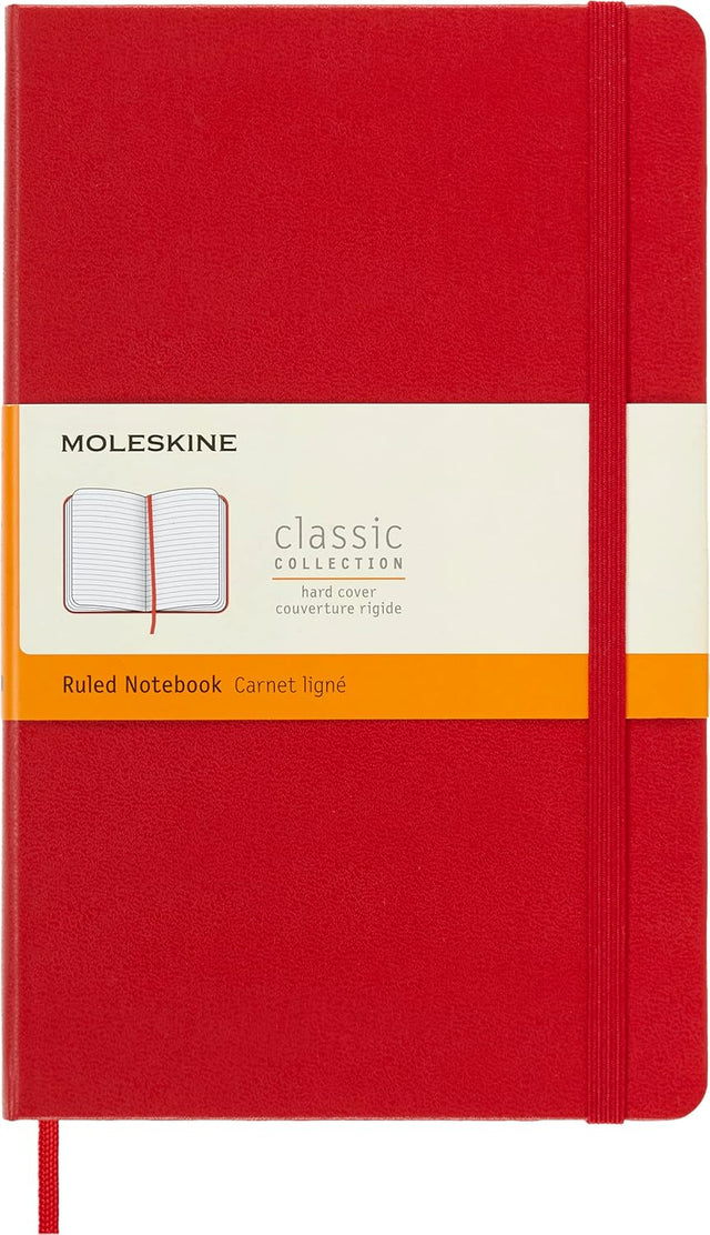 Moleskine Large Ruled Hardcover Notebook Scarlet Red