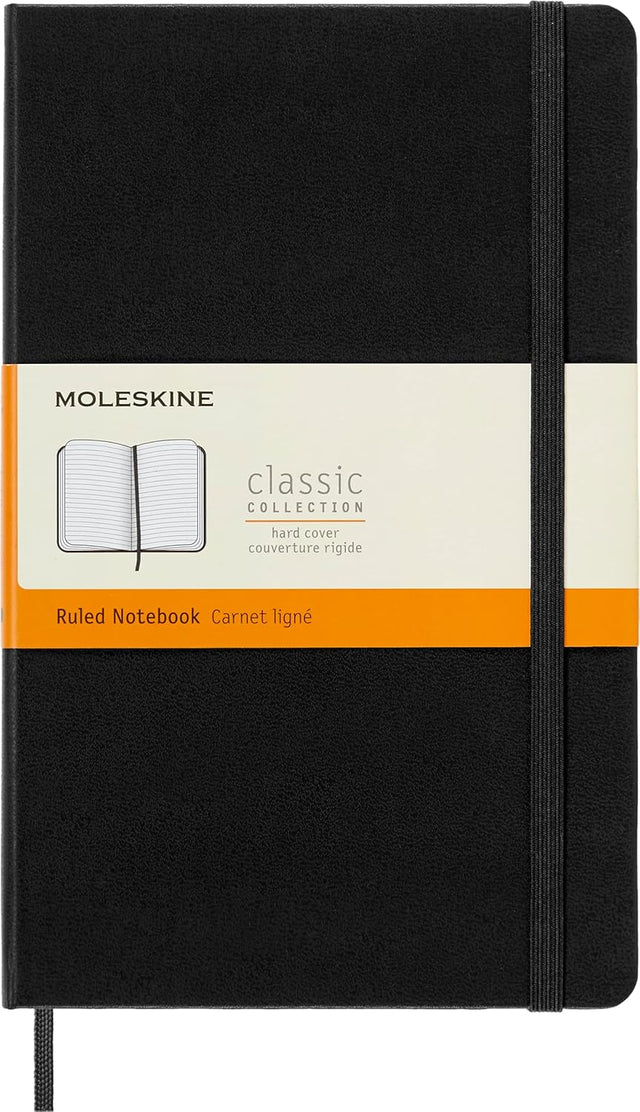 Moleskine Large Ruled Hardcover Notebook Black