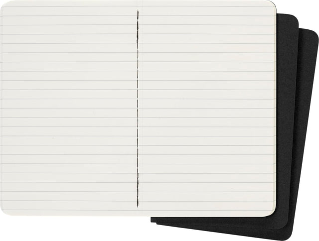 Moleskine Ruled Cahier - Black Cover (3 Set)
