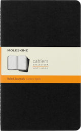 Moleskine Ruled Cahier L - Black Cover (3 Set)
