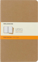 Moleskine Ruled Cahier L - Kraft Cover (3 Set)