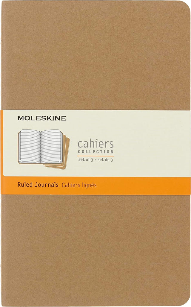 Moleskine Ruled Cahier L - Kraft Cover (3 Set)