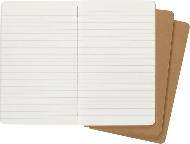 Moleskine Ruled Cahier L - Kraft Cover (3 Set)