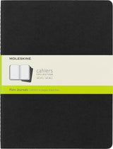 Moleskine Plain Cahier Xl - Black Cover (3 Set)