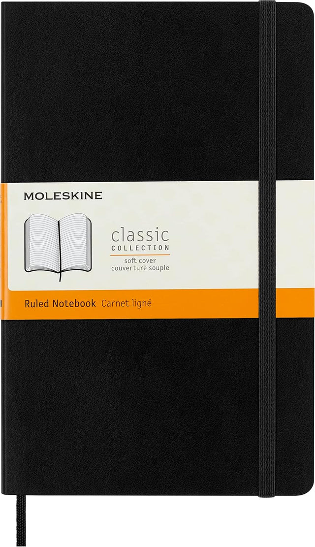 Moleskine Soft Large Ruled Notebook Black