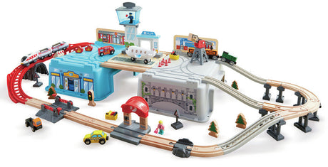 Hape: Mega Metropolis Train Bucket Set