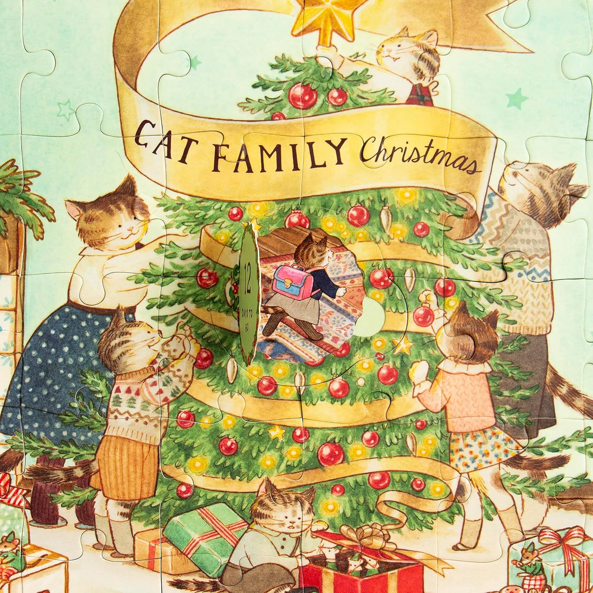 Cat Family Christmas Lift-the-Flap Puzzle