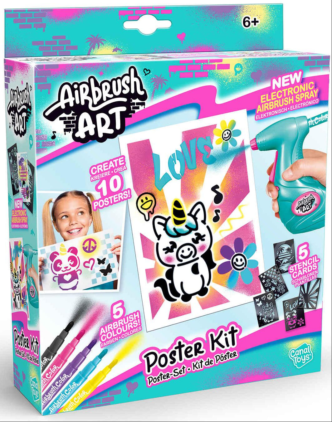 Airbrush Plush Art Mini Poster Kit