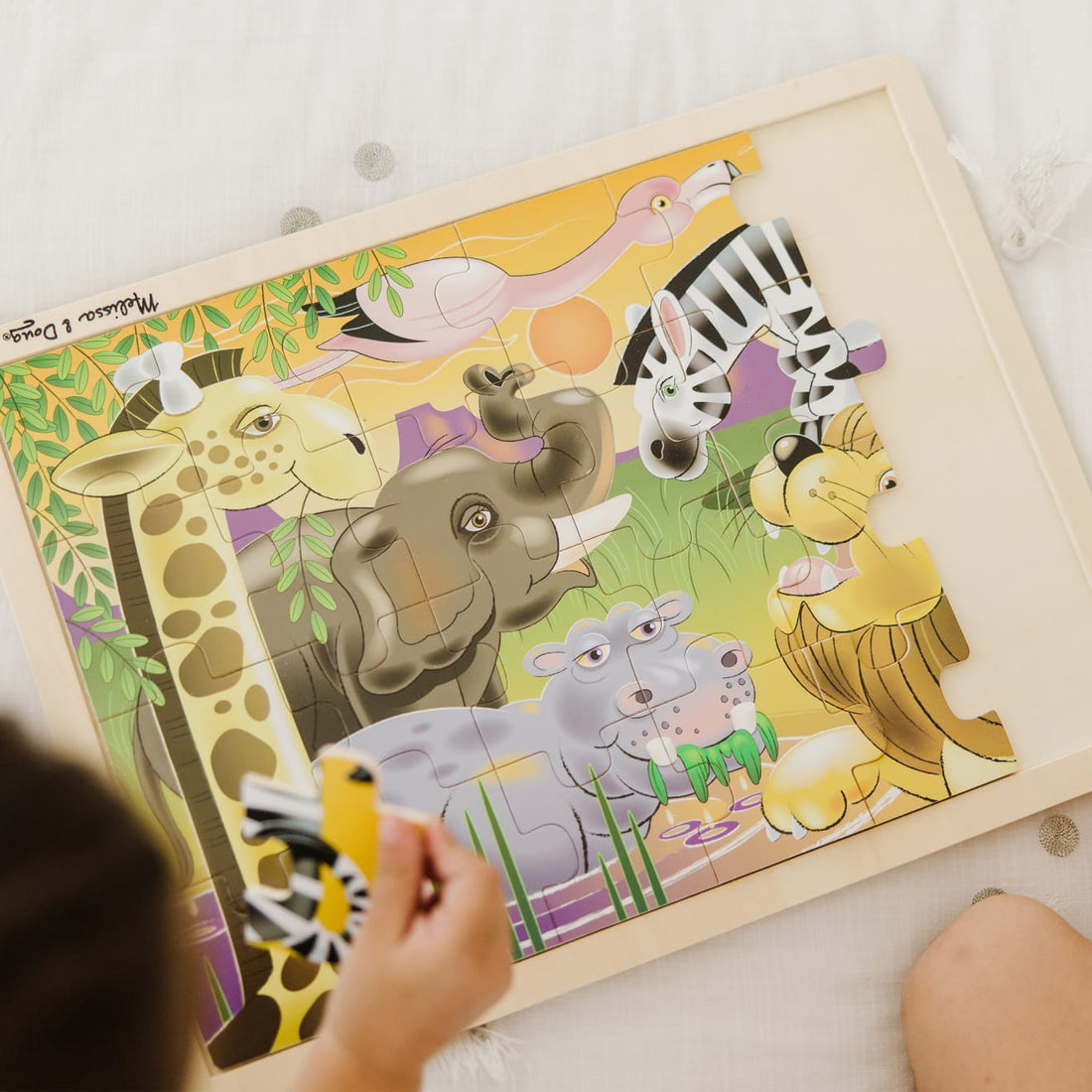 Melissa & Doug - African Plains Wooden Jigsaw Puzzle - 24 Piece