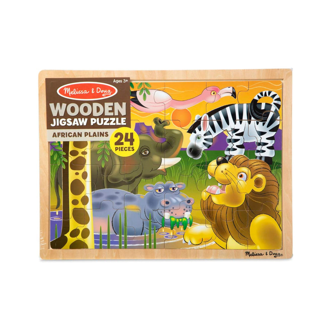 Melissa & Doug - African Plains Wooden Jigsaw Puzzle - 24 Piece