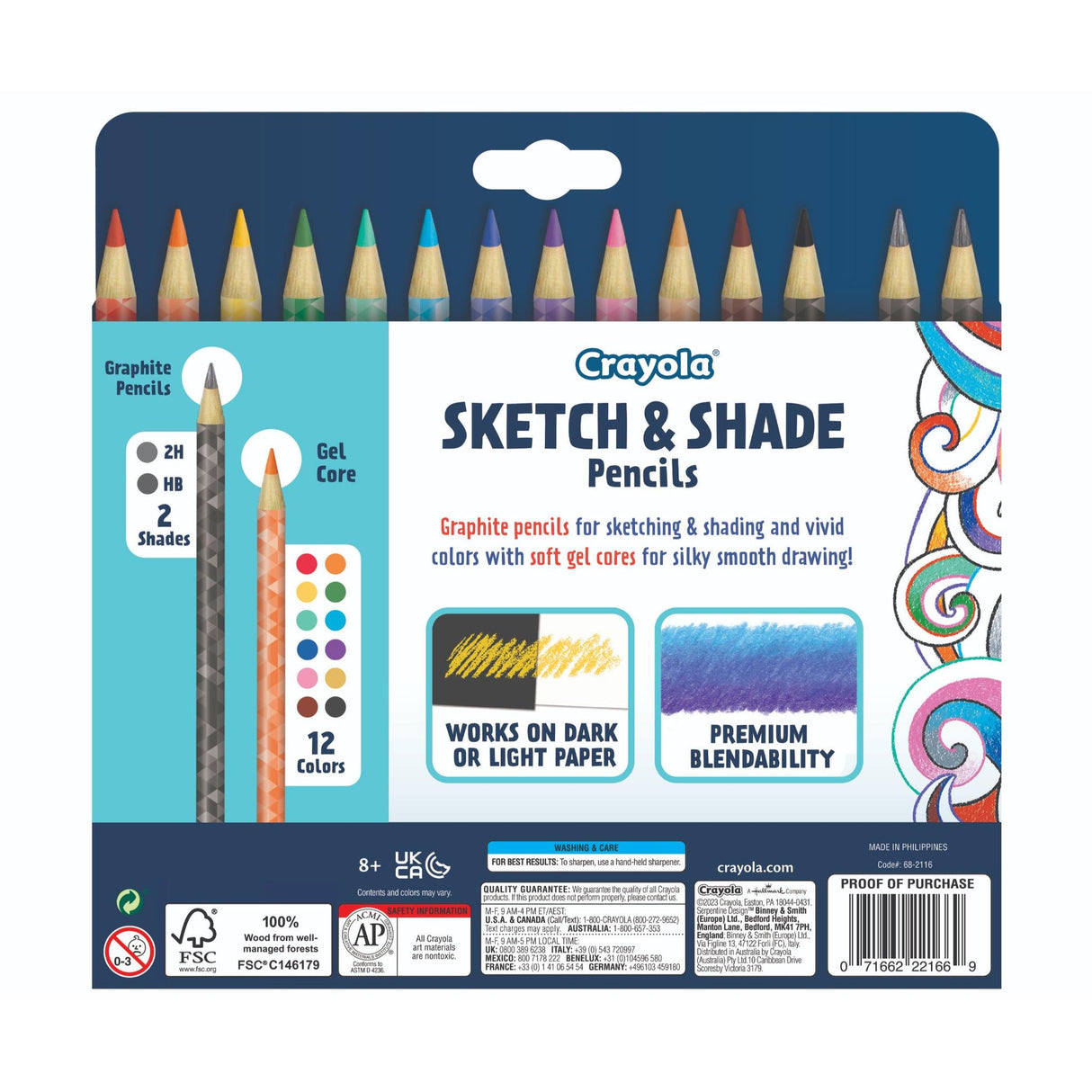 Crayola Sketch & Shade Pencil 14 Pack