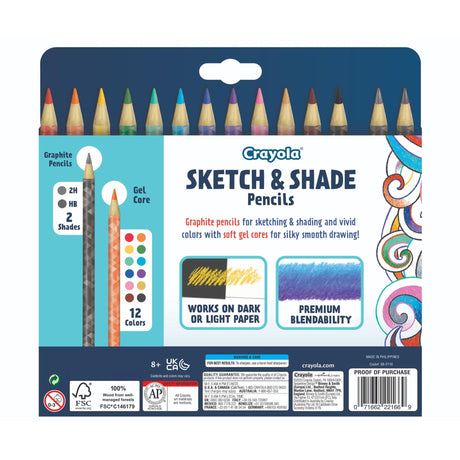 Crayola Sketch & Shade Pencil 14 Pack