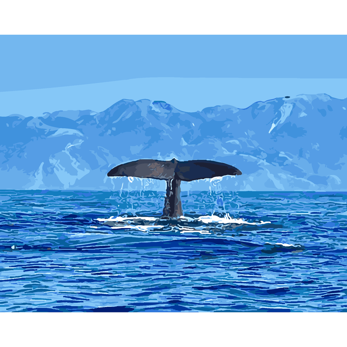 Kiwi Paint By Numbers - Kaikoura Whales