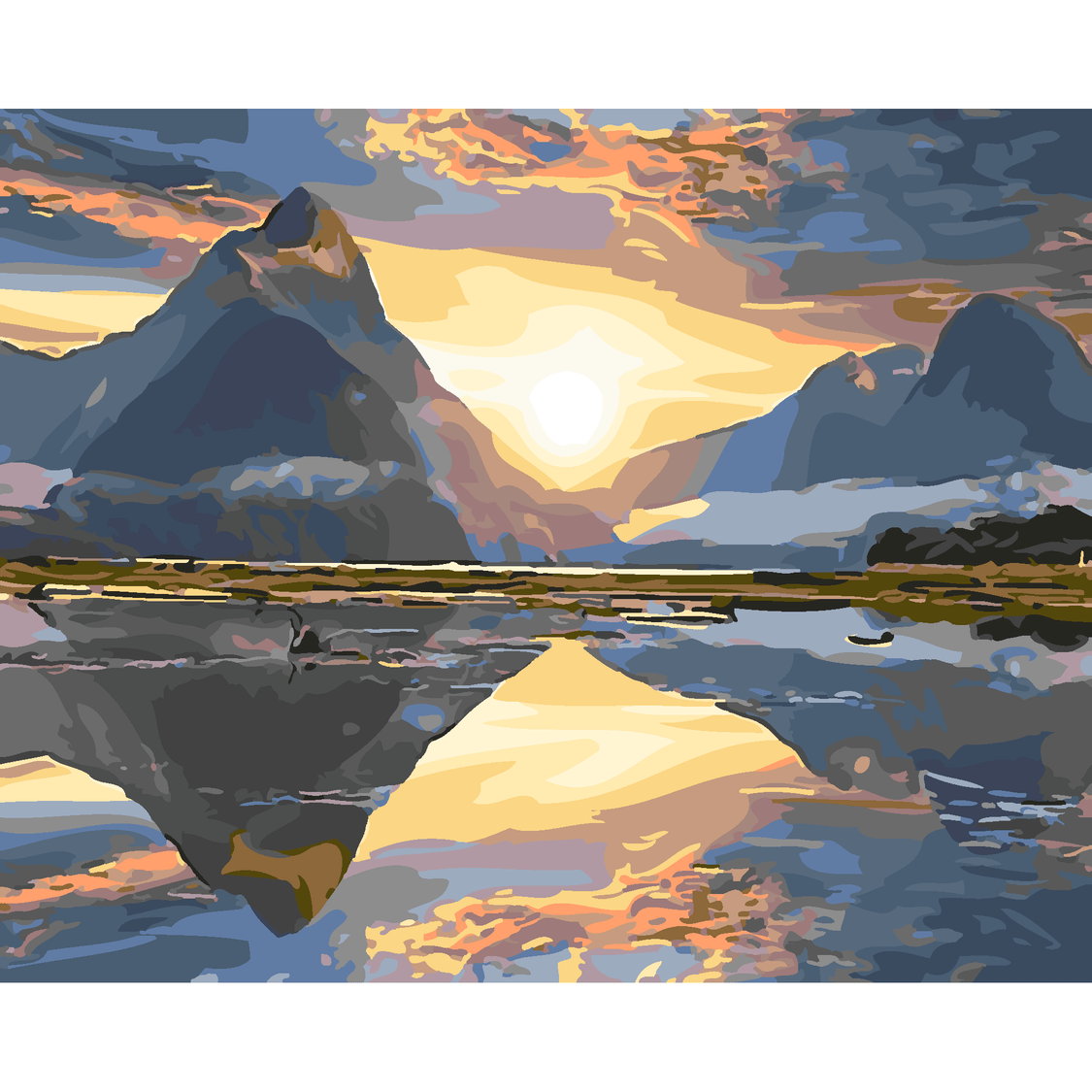 Kiwi Paint By Numbers - Milford Sound