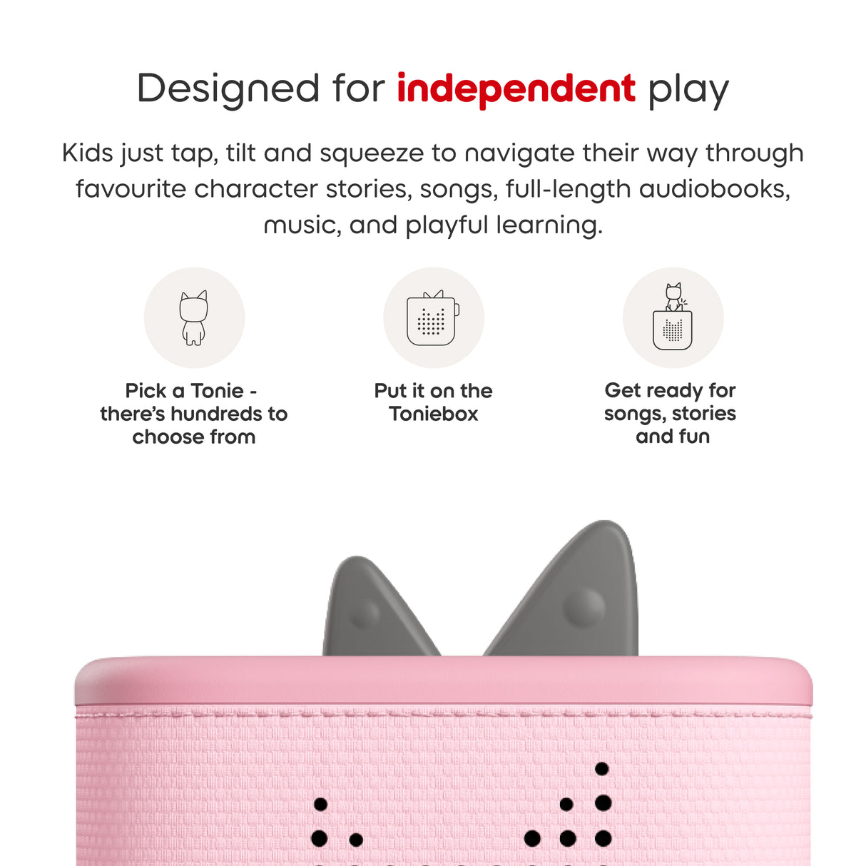 tonies: Toniebox 2 Cloud Pink Starter Set - Creative Tonie Rubie