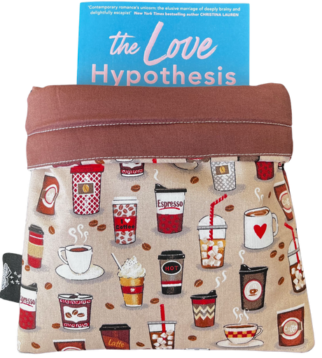 Pages & Pastries: Medium Book Sleeve - Coffee