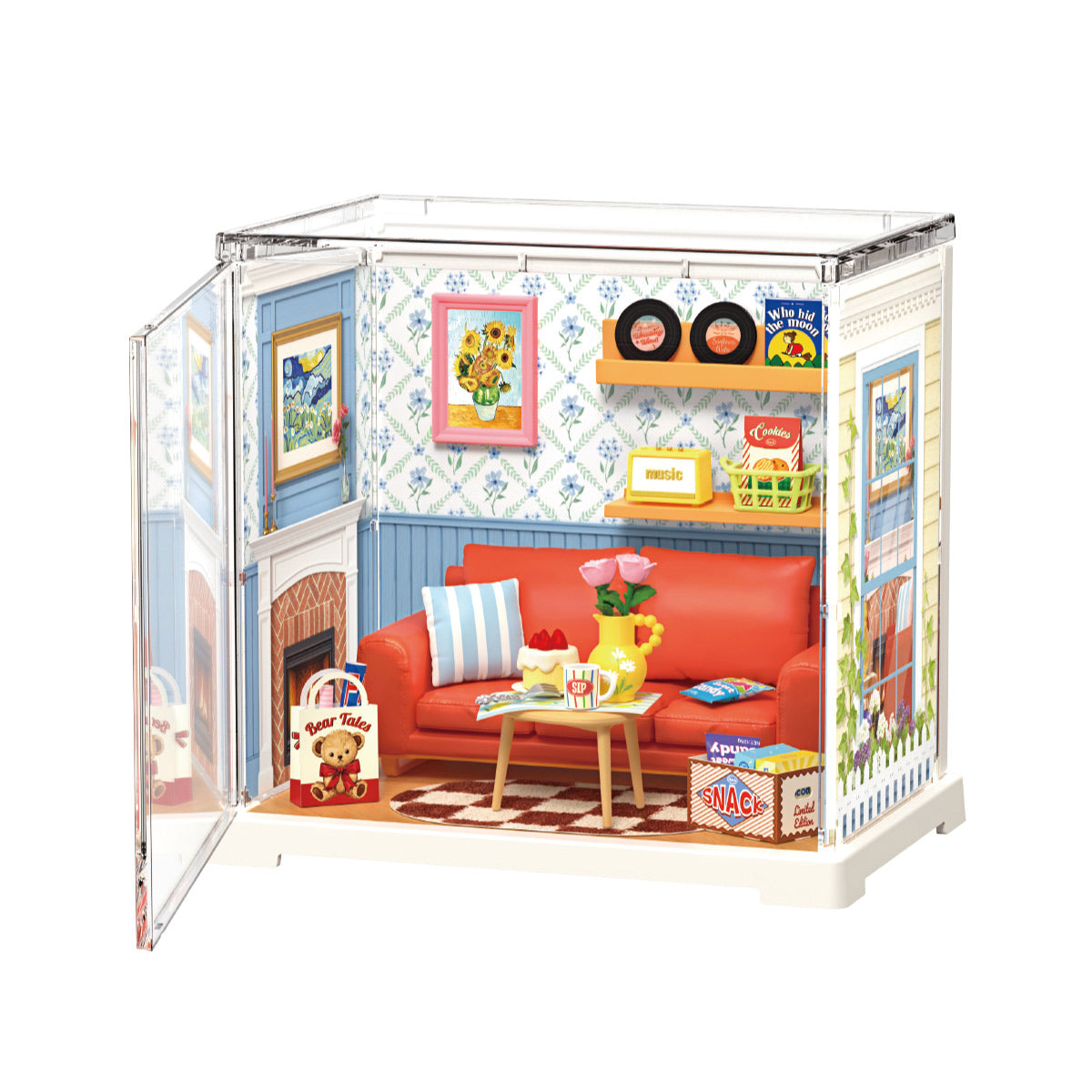 Rolife: Country Blue Lounge - Super Creator Plastic DIY Miniature Puzzle