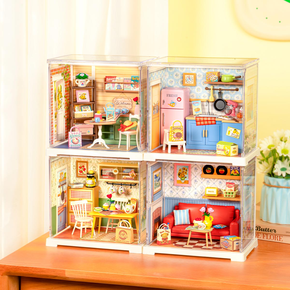 Rolife: Country Blue Lounge - Super Creator Plastic DIY Miniature Puzzle
