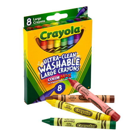 Crayola Ultra-Clean Washable Large Crayons 8 Pack