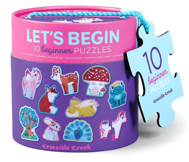 Crocodile Creek: Let's Begin Canister Puzzle - Unicorn (10 x 2pc)