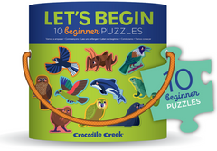Crocodile Creek: Let's Begin Canister Puzzle - NZ Animals (10 x 2pc)