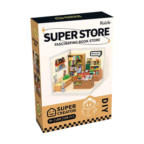 Rolife Fascinating Book Store DIY Miniature Puzzle - (DW004)