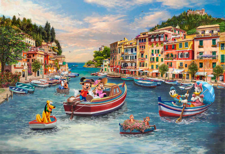 Harlington Thomas Kinkade Puzzle Disney Mickey and Minnie in Italy 1,000 Pieces