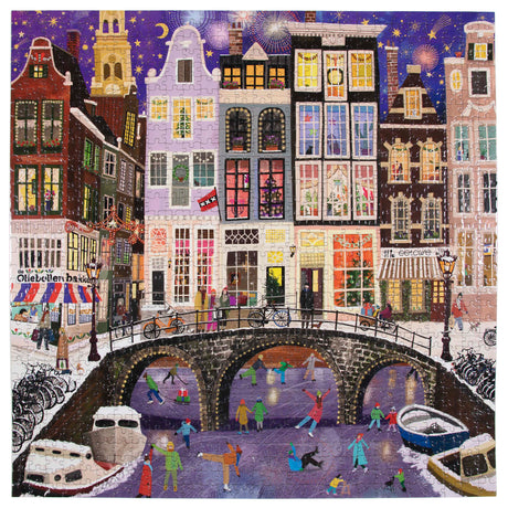 eeBoo: 1000pc Square Puzzle - Magical Amsterdam