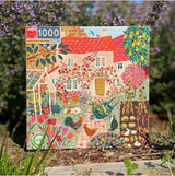 eeBoo: English Cottage Square Puzzle - 1000pc