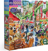 eeBoo: London Market Square Puzzle - 1000pc