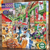 eeBoo: London Market Square Puzzle - 1000pc