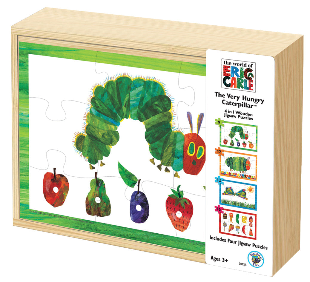 Eric Carle: The Very Hungry Caterpillar 4 in 1 Wood Puzzle Box