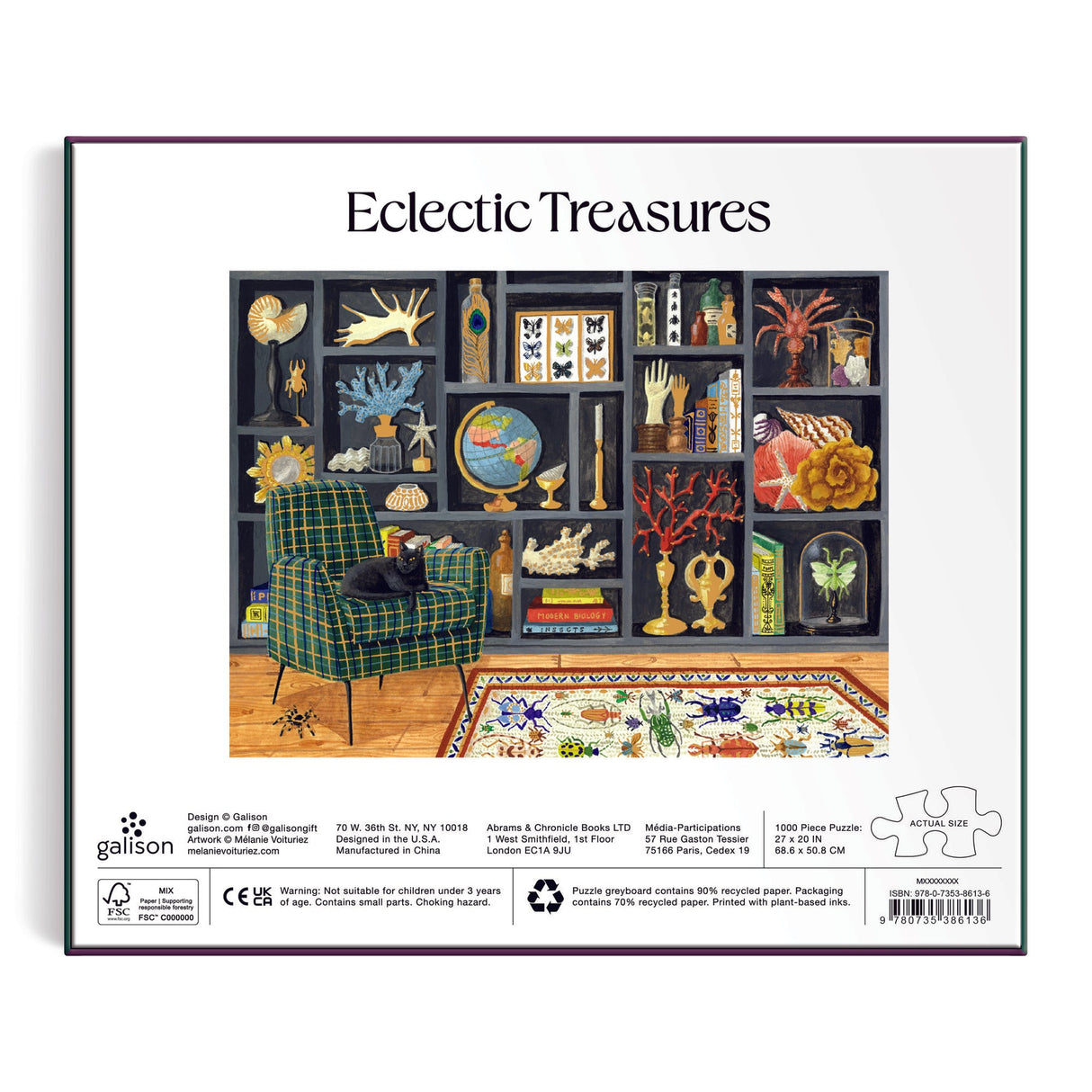 Galison Eclectic Treasures Foil Puzzle - 1000 Piece