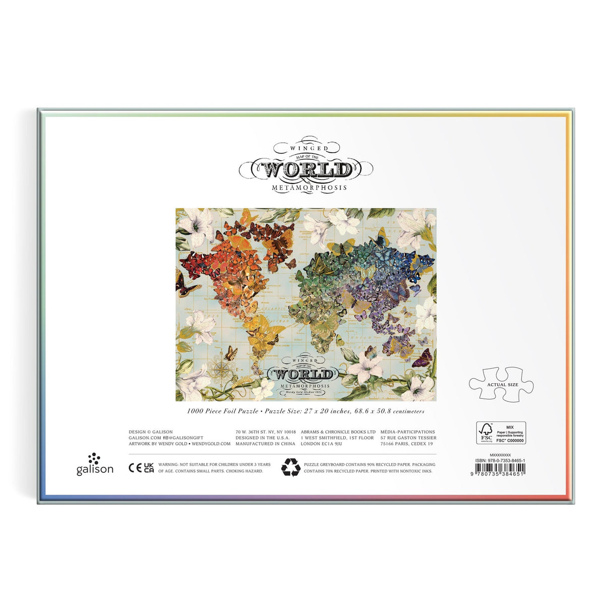 Galison Metamorphosis Foil Puzzle - 1000 Piece