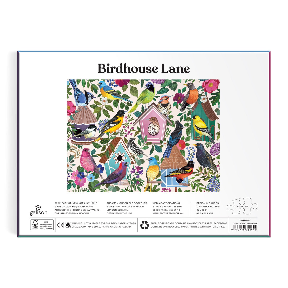 Galison Birdhouse Lane Puzzle - 1000 Piece