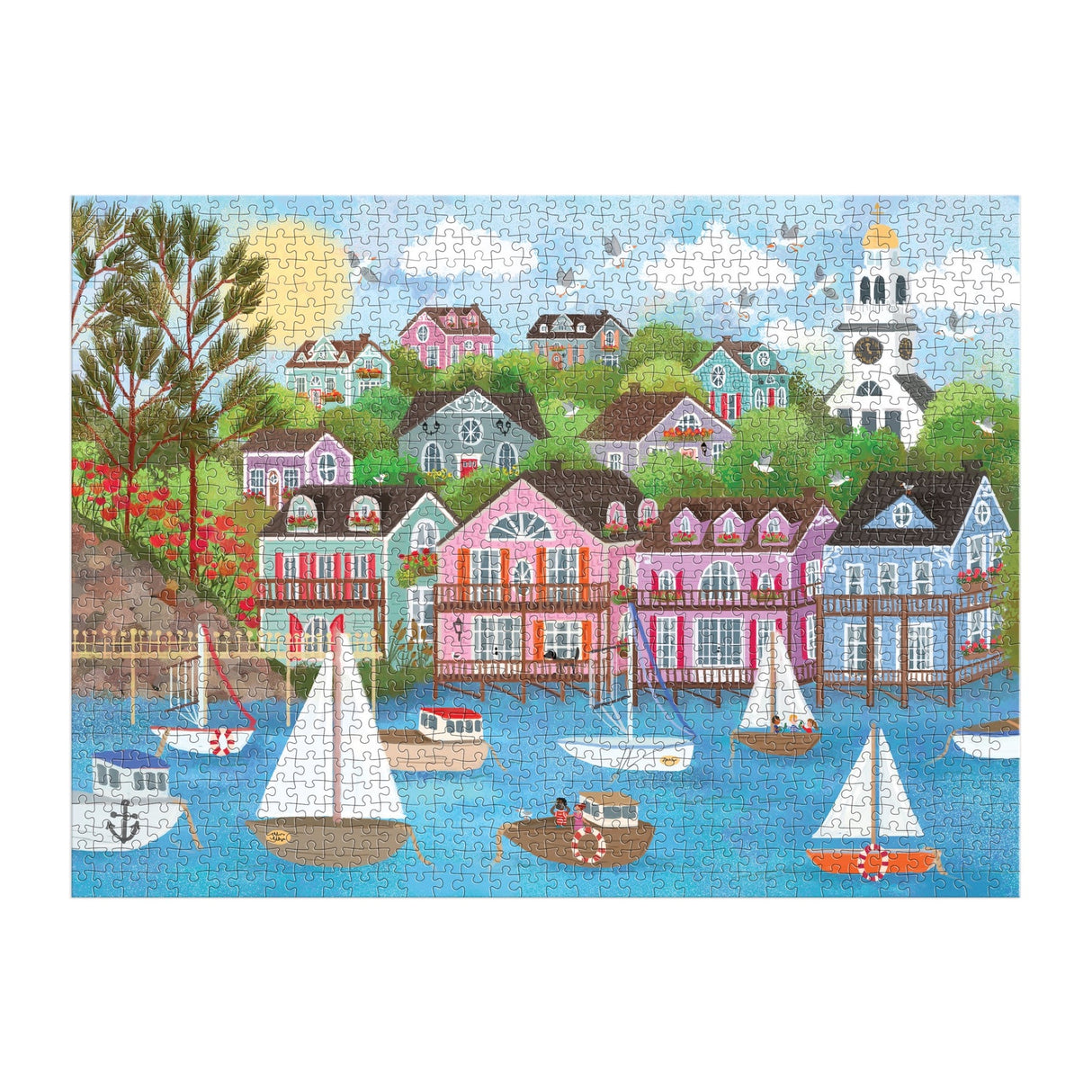 Galison Joy Laforme Harbor by the Sea Puzzle - 1000 Piece