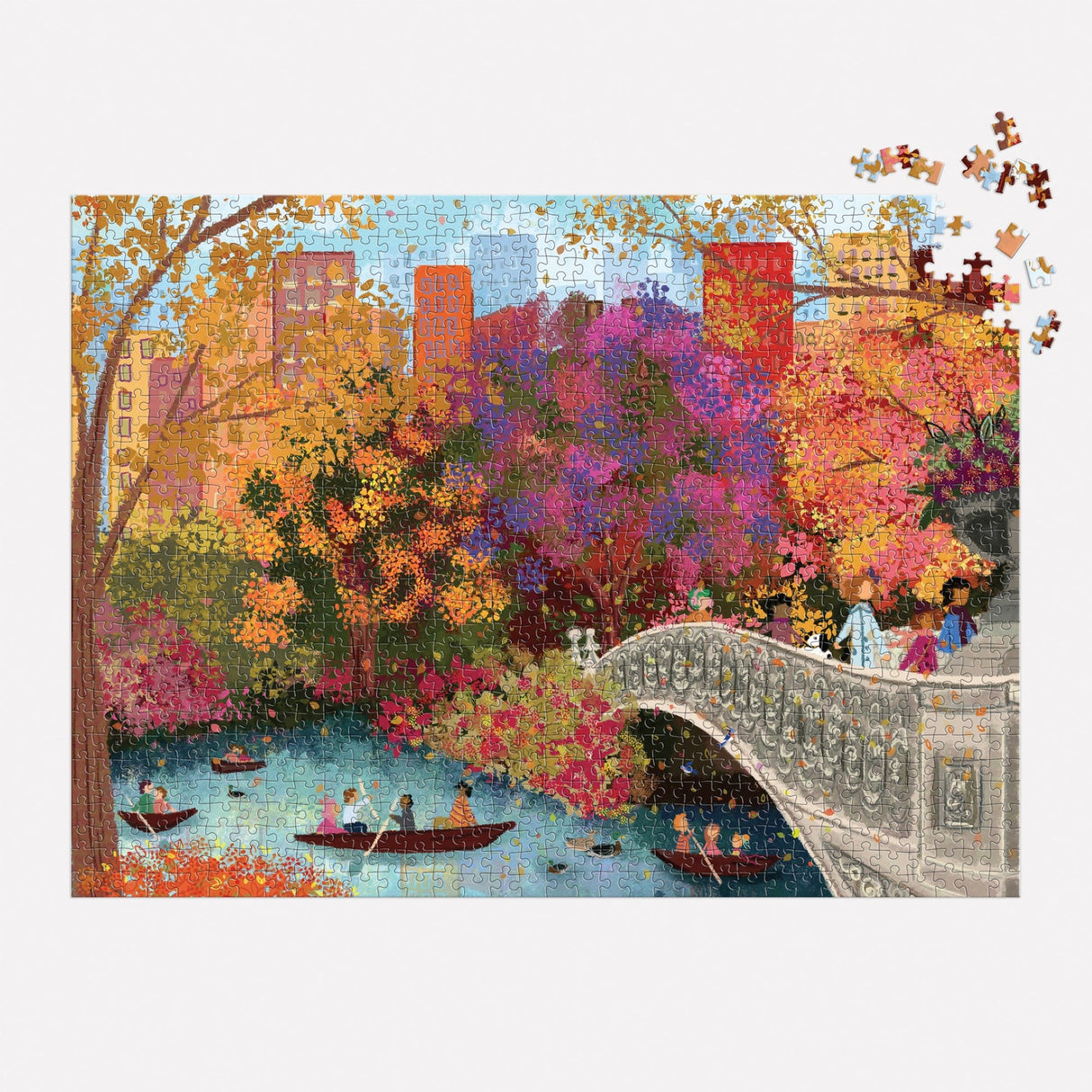 Galison Joy Laforme Autumn on Bow Bridge Puzzle - 1000 Piece