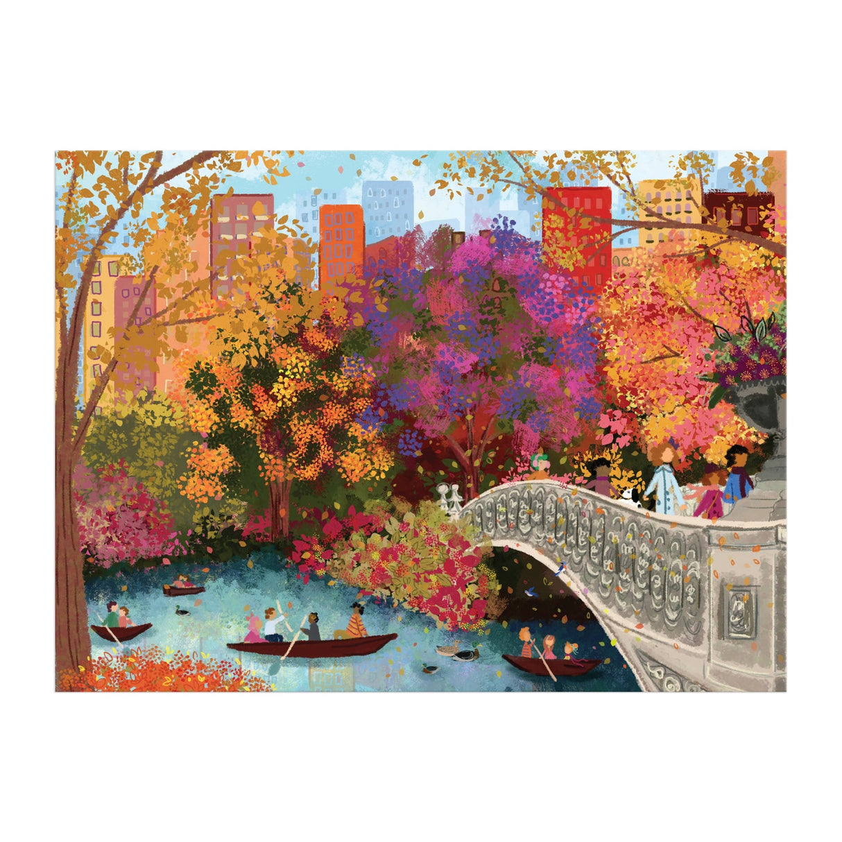Galison Joy Laforme Autumn on Bow Bridge Puzzle - 1000 Piece