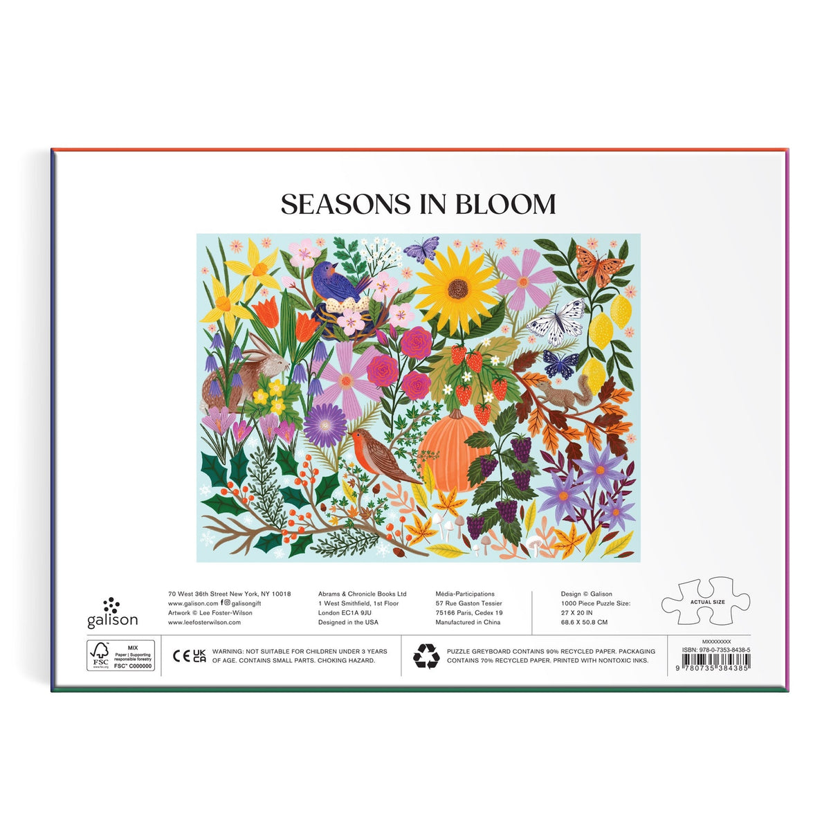 Galison Seasons in Bloom Puzzle - 1000 Piece