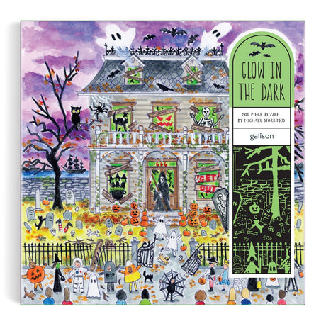 Galison House, Glow in the Dark Puzzle - 500 Piece