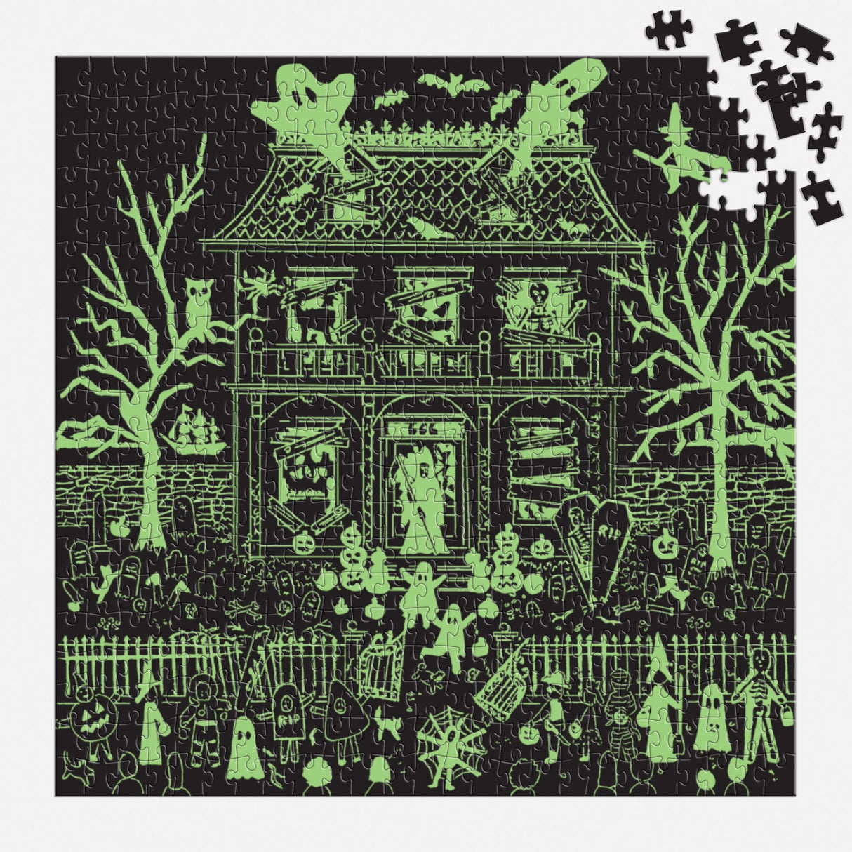 Galison House, Glow in the Dark Puzzle - 500 Piece