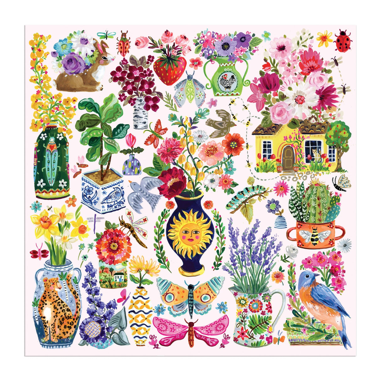 Galison Buzzy Bouquets Puzzle - 500 Piece